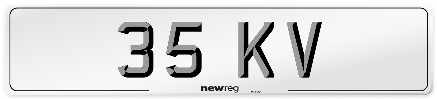 35 KV Number Plate from New Reg
